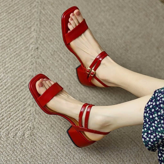 Tina - Square Heel Sandals