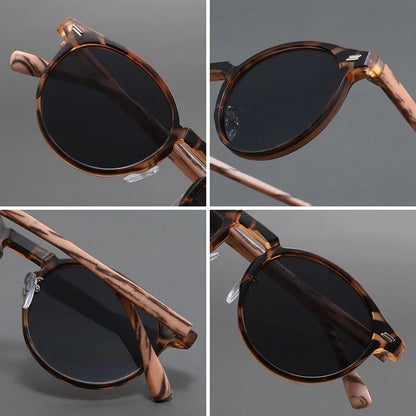 Luna -Wood Grain UV Protection Sunglasses